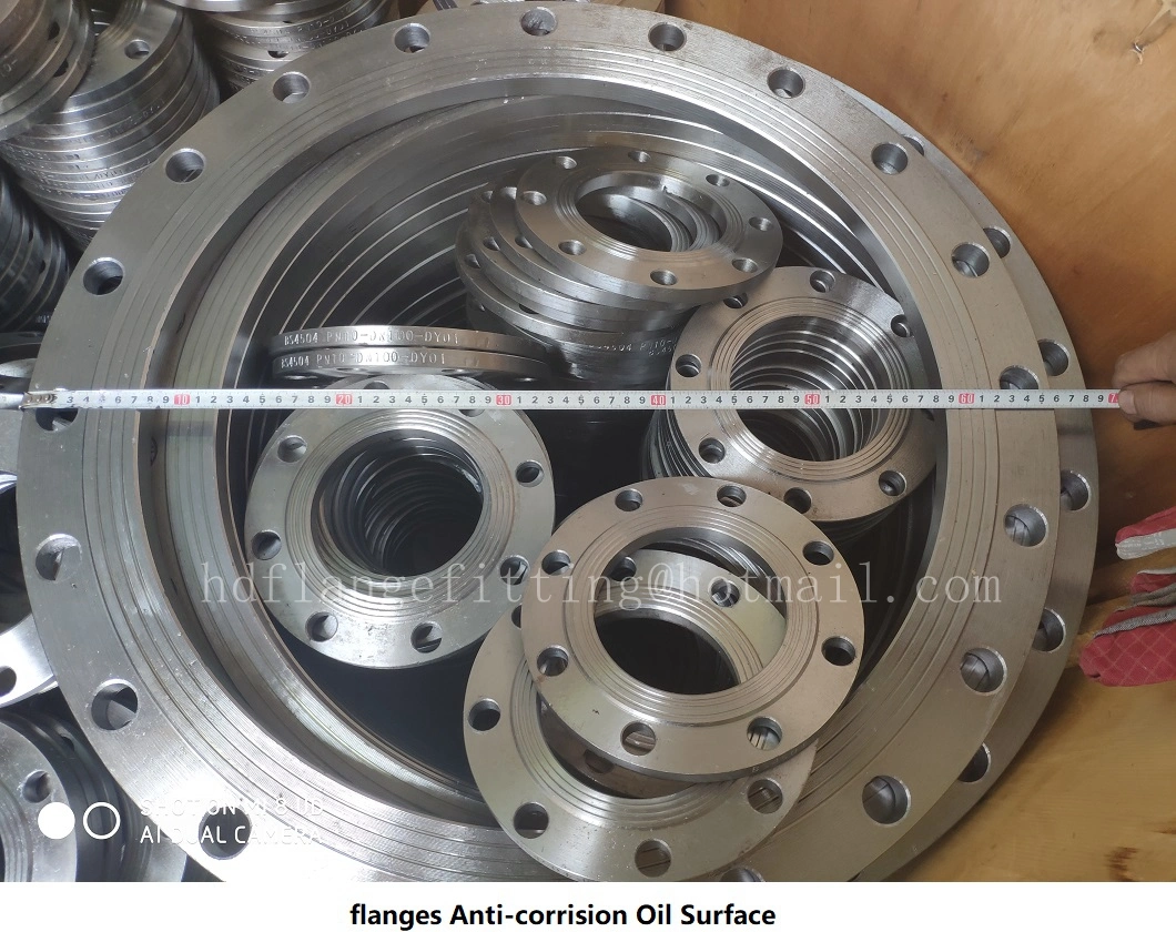 ISO7005 DIN Pn10 and Pn16 BS JIS 10K 5K GOST Py10 Py 16 Cl125 150lbs Flat Plate Sop Slip on Soff Steel Flange