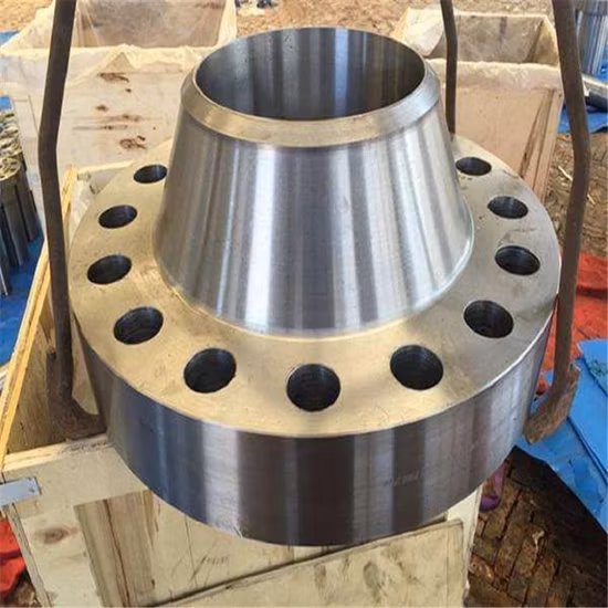 Flangia in acciaio per tubo in acciaio inossidabile al carbonio forgiato con collo di saldatura forgiato ASME A105